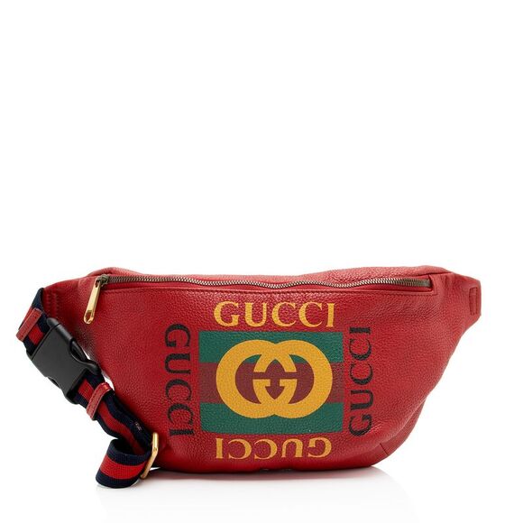 Gucci Handbags - Gucci Leather Logo Large Belt Bag
